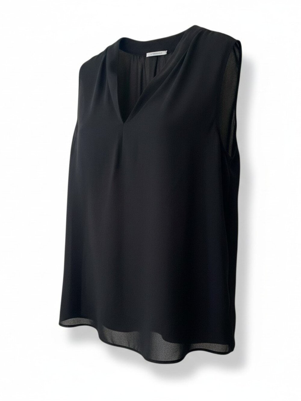 Tahari Black Sleeveless Blouse Size Medium Work Wear Shell
